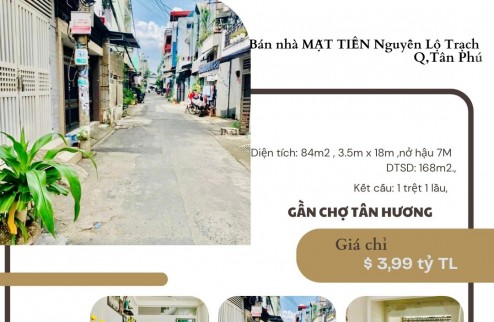 HIẾM Bán Đất Tặng nhà MẶT TIỀN Nguyễn Lộ Trạch 84m2, 1Lầu, 6.69tỷ